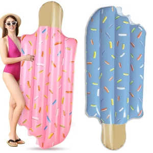 Summer Inflatable Pool Float Ice Cream Shape Floating Swimming Pool Air Mattress Beach Floating Bed Summer Water Toys