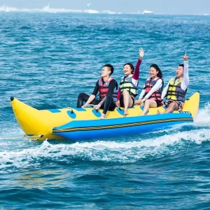 Banana Boat PVC Inflatable Musim Panas Besar 0,9mm Tebal dengan Kapasitas Lebih dari 500kg Pabrikan