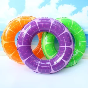Summer New Arrival Cartoon Fruit Watermelon PVC Inflatable Swimming Ring Anti Rollover Floating for Adults