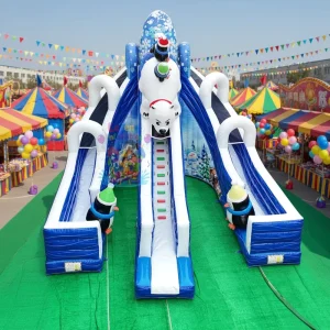 Summer Outdoor Commercial Large Amusement Kids Fun Inflatable Water Slide Dual Slip and Slide with Pool Inflatable Water Park