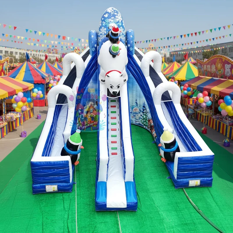 Summer Outdoor Commercial Large Amusement Kids Fun Inflatable Water Slide Dual Slip and Slide with Pool Inflatable Water Park
