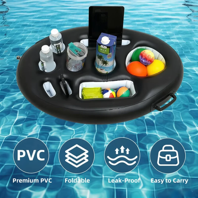 Zomer Buitenshuis Opblaasbare Drijvende Bar Dienblad voor Zwembad, Multifunctionele IJs Koeler Drinkhouder voor Strand, Meer & Waterfeest