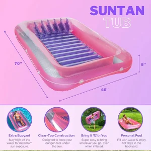 ลอยน้ำ PVC เป่าลมสำหรับฤดูร้อน ลอยน้ำชายหาด พับได้ ที่นอนน้ำปรับแต่งได้