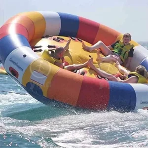 Bateau rotatif gonflable d'été pour sports nautiques, tube de remorquage, lac, mer, bateau disco volant pour divertissement aquatique