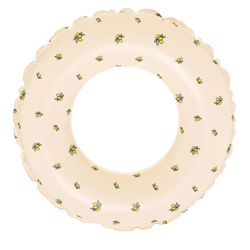 Anneau de natation gonflable en forme de citron pour les fêtes d'été, loisirs aquatiques en extérieur, piscine