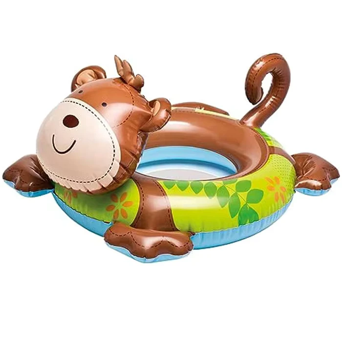 Juguetes de Fiesta de Verano para la Piscina Tubo Flotante Inflable en Forma de Animal Mono Anillo de Natación