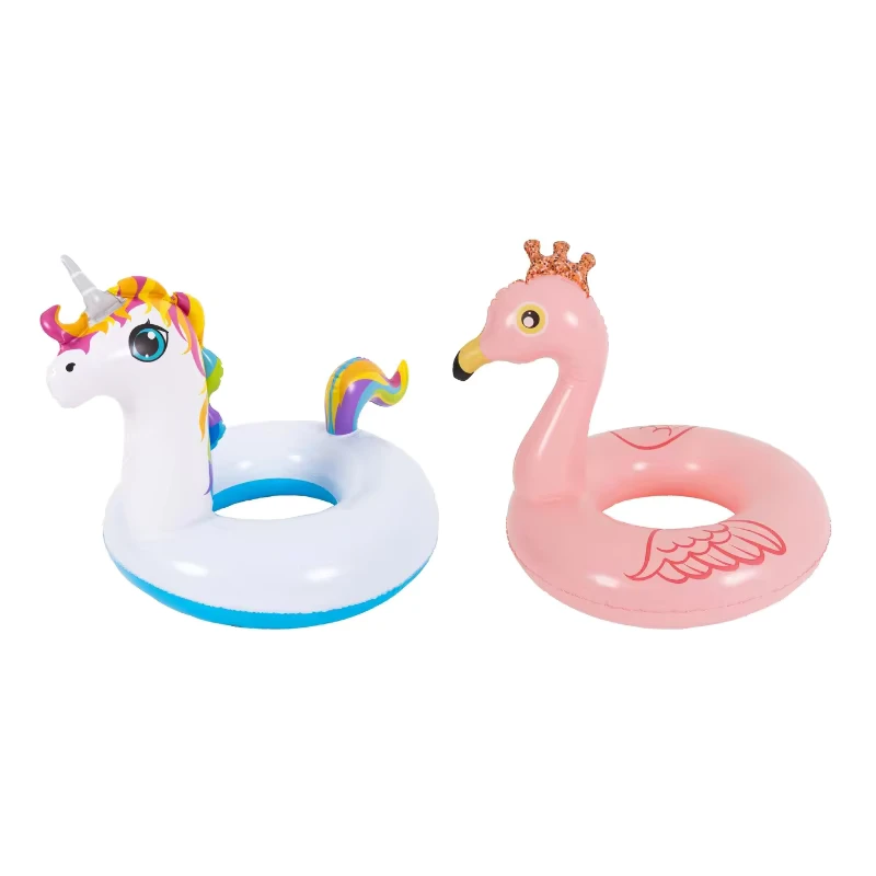 Anello Gonfiabile a Forma di Unicorno o Fenicottero per Piscina, Float Gonfiabile per Bambini