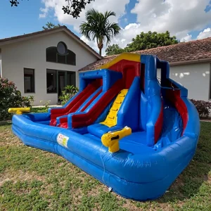 Summer Popular Splash Inflatable Pool Water Slide Teens Adults Commercial Use Easy Setup CE EN71 EN14960 Certified 0.55mm PVC
