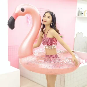 Summer Water Fun Pool Toy PVC Inflatable Flamingo Float Swimming Boat