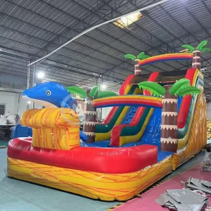 Summer Water Inflatable Slide with Pool Commercial Bouncing Slide Play Inflatable