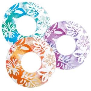 Summer Water Play Inflatable Waterproof Smart Hibiscus Flower Swimming Ring For Swimming Pool