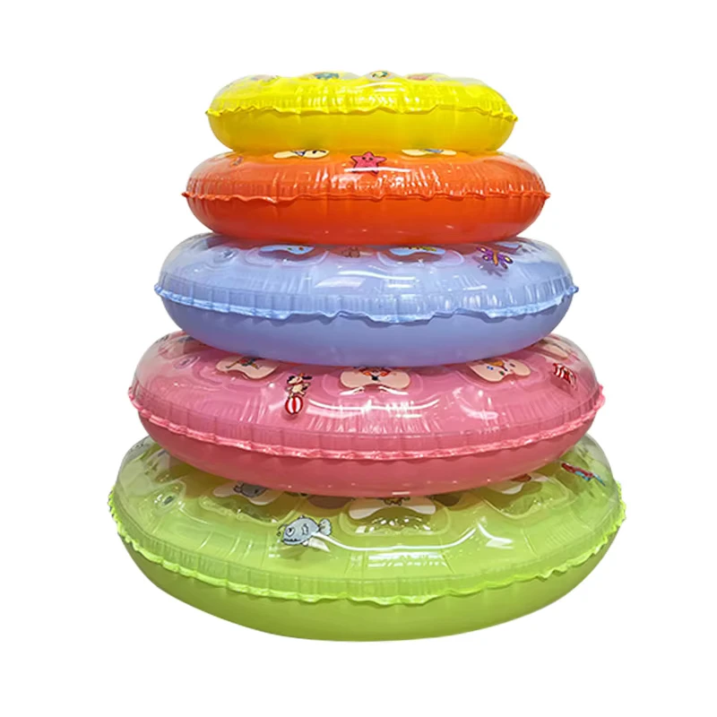 Summer Water Safety Toys Inflatable Swim Ring with Double Airbag Design Thickened PVC Double Layer Children’s Swimming Ring