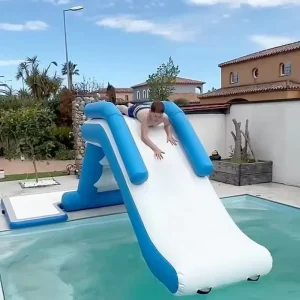 Tobogán de Agua Comercial de Verano, Parque Acuático Inflable, Juego Deportivo para Adultos, Mini Tobogán Inflable para Piscina