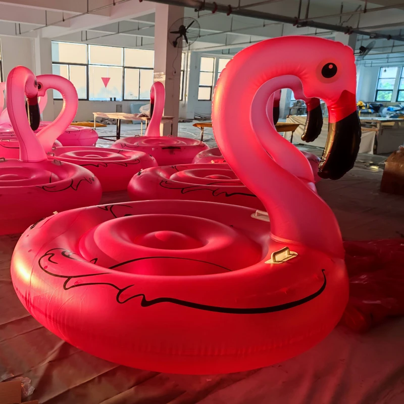 Flotteur flamant rose gonflable - Accessoire de piscine confortable - Raft tube aquatique gonflable pour jouer