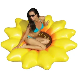 Sunflower Pool Float Inflatable Sunflower Lounger for Adults and Kids Fun and Comfortable Floating Raft for Pool or Beach