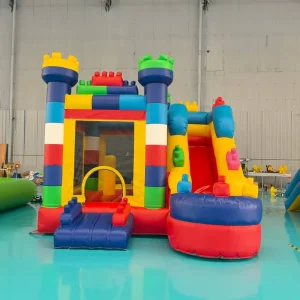 Sunny Interesting Racing Car Design Jumping Castle Inflatable Bounce House With Slide