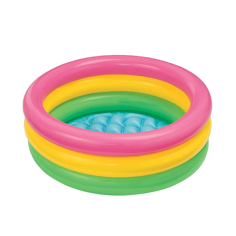 Piscine gonflable ronde colorée pour bébé Sunset Glow 3 anneaux