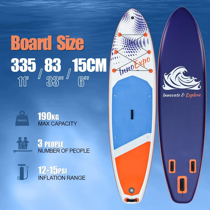Tabla de Paddle Inflable Sup Stand Up Drop Stitch con Bomba, Remo, Mochila, Aleta, Certificación CE, Listo para Enviar