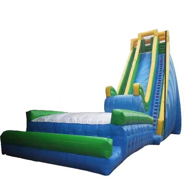 Cầu Trượt Nước Inflatable Dài 18ft Dốc Cao Siêu Với Hồ Bơi