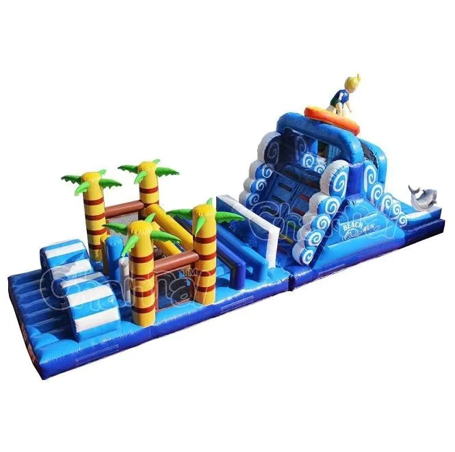 Parcours d'Obstacles Gonflable pour Surf - Terrain de Jeu de Joute Gonflable pour Enfants et Adultes