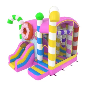 Sweet Candy Inflatable Bounce Combo Commercial Jumping Castle for Party Rentals Backyard Fun