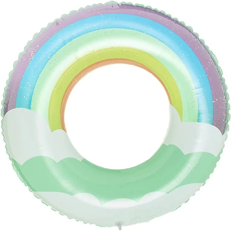 Rings de natation pour adultes, épais, paillettes colorées, flottant dans la piscine, plage