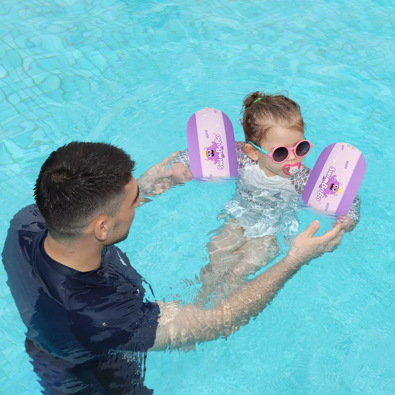 Braçadeiras Infláveis Swimbobo para Bebés - Anel de Natação Inflável em Espuma de PVC para Bebés