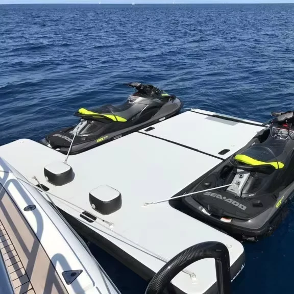 Piattaforma Galleggiante T dock Gonfiabile per Moto d'Acqua, Isola Drop Stitch in Vendita