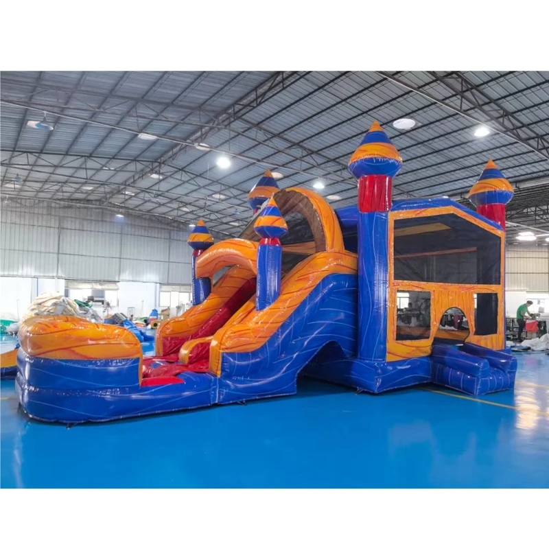 THL Motorized Pool Lounger Modern Foldable PVC Inflatable Pool Float 8*4m Water Park Use