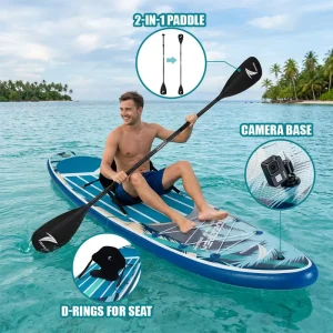 TIDETREK 11'6" 33" Tavola da Paddle Allround Portatile StandUp Padel CE Certificata Tabla De Padel Supboard Tabla Surf ISUP