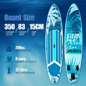 TIDETREK 11’6″ 33″ Portable Allround Paddleboard StandUp Padel Board CE Certified Tabla De Padel Supboard Tabla Surf ISUP