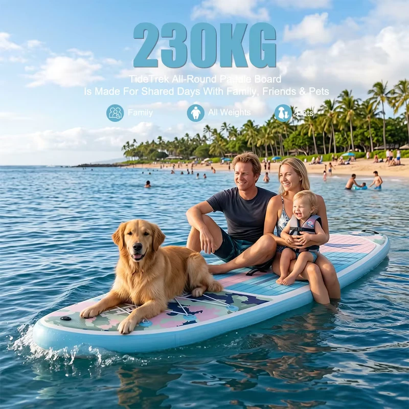 TIDETREK 11'6" 35" Bảng ván chèo tùy chỉnh bằng PVC bền với phụ kiện StandUp Paddleboard Supboard Tabla De Padel