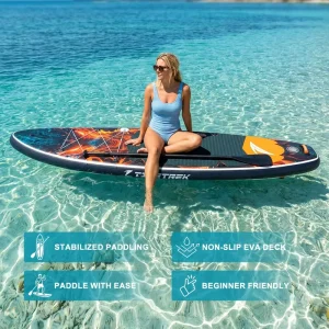TIDETREK 11'6" 35" 인플레이터블 패들 서브 보드, 드롭 스티치 서프 보드, 서브보드, 수상 서핑 패들 ISUP