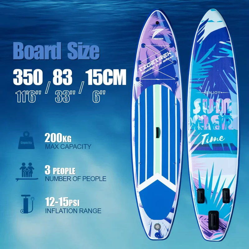 TIDETREK 350*83*15cm Tabla de Surf Paddle de Alta Calidad Supboard Stand up Paddle Board sup Paddleboard