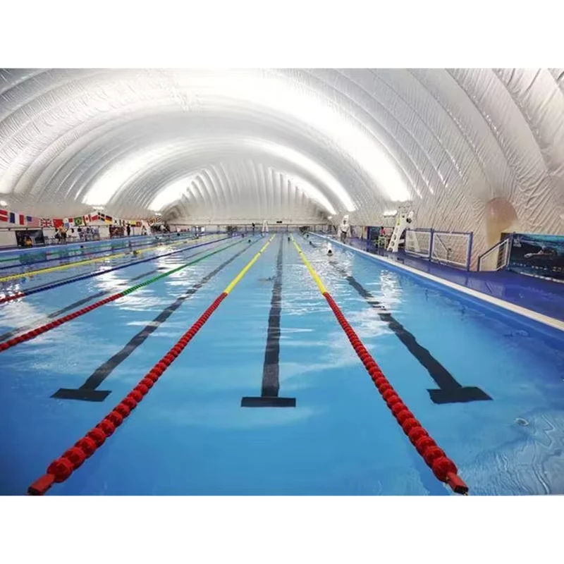Tarpaulin Verstärkt Wasserdichte Architekturmembran Aufblasbares Schwimm-Innenluftdome-Zelt