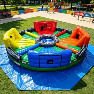 Gioco interattivo all'aperto per team building, giochi gonfiabili Hungry Hippos per bambini e adulti