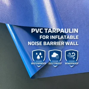찢어짐 방지 중량급 노화 방지 1000D 인플레이터블 PVC 코팅 타르폴린 인플레이터블 소음 장벽 벽
