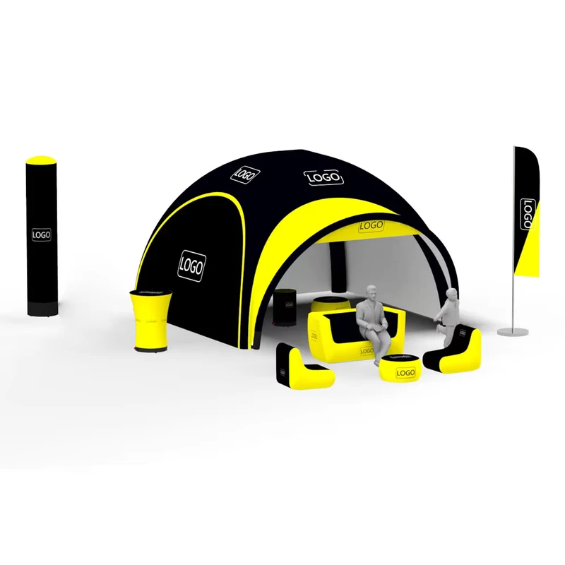 Carpa inflable personalizada para publicidad de marca, tienda de campaña de aire sellada tipo araña, carpa inflable promocional