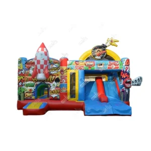 Theme Commercial Bouncy Castle Inflatable Outdoor Bouncy Castle with Slide for Kids Outdoor Party Rental