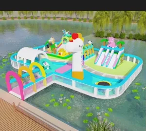 Tema de Jogos de Aventura Flutuantes ao Ar Livre Parque Aquático Inflável