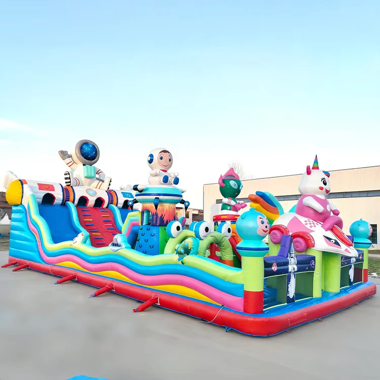 Parque Temático Inflável Grande ao Ar Livre, Percursos de Obstáculos Infláveis, Inflável Indoor à Venda