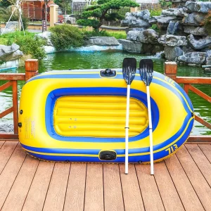 Thick Inflatable Kayak Wear-resistant PVC 2 Person Inflatable Boat Adult Outdoor Water Play Dinghy