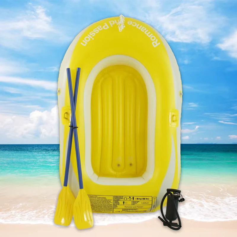 Thick PVC Inflatable Kayak Water Boat Foldable Rubber Air Cushion Boat Outdoor Swimming Fishing Dinghy