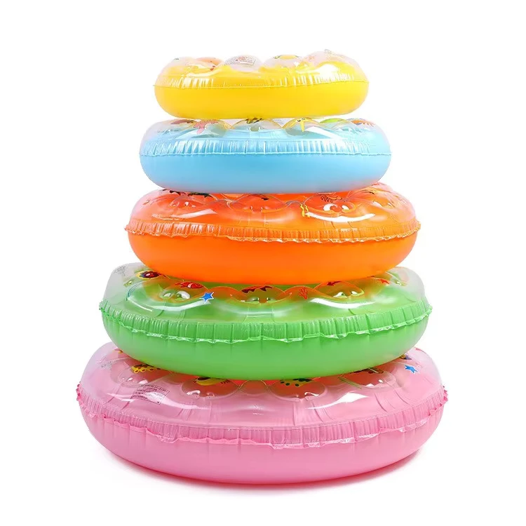 Anillo de Natación Inflable para Niños Engrosado, Doble Bolsa de Aire, Anillo de Natación Burbuja