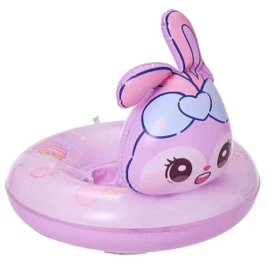 Thickened Baby Inflatable Children’s Swimming Ring for Boys Girls Eco friendly PVC Water Sport Use Purple Bear Seat with Handle