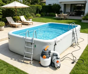 Thickened Drop Stitch Pool Custom Made Inflatable Above Ground Swimming Pool Convenient Portable Outdoor Plunge Pool