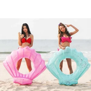 Thickened Eco Friendly Adult Inflatable Shell Swimming Ring Float Lifebuoy Seat
