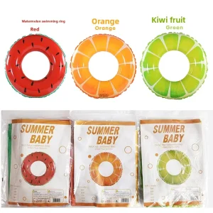Thickened Eco Friendly Inflatable Watermelon Shaped Swimming Ring for Men Women Children