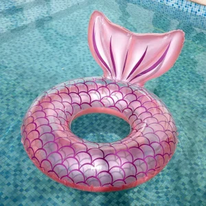 Thickened Inflatable Mermaid Tail Adult Swimming Ring with Under Arm Design PVC Material China Origin