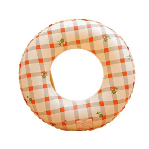 Thickened PVC Grid Flowers Inflatable Pool Float Underwater Ring for Kids and Adults Unisex Swimming Leisure
